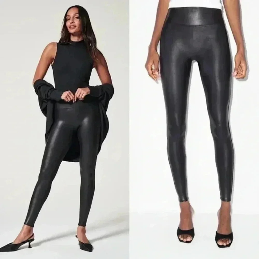 SPANX FAUX LEATHER LEGGINGS